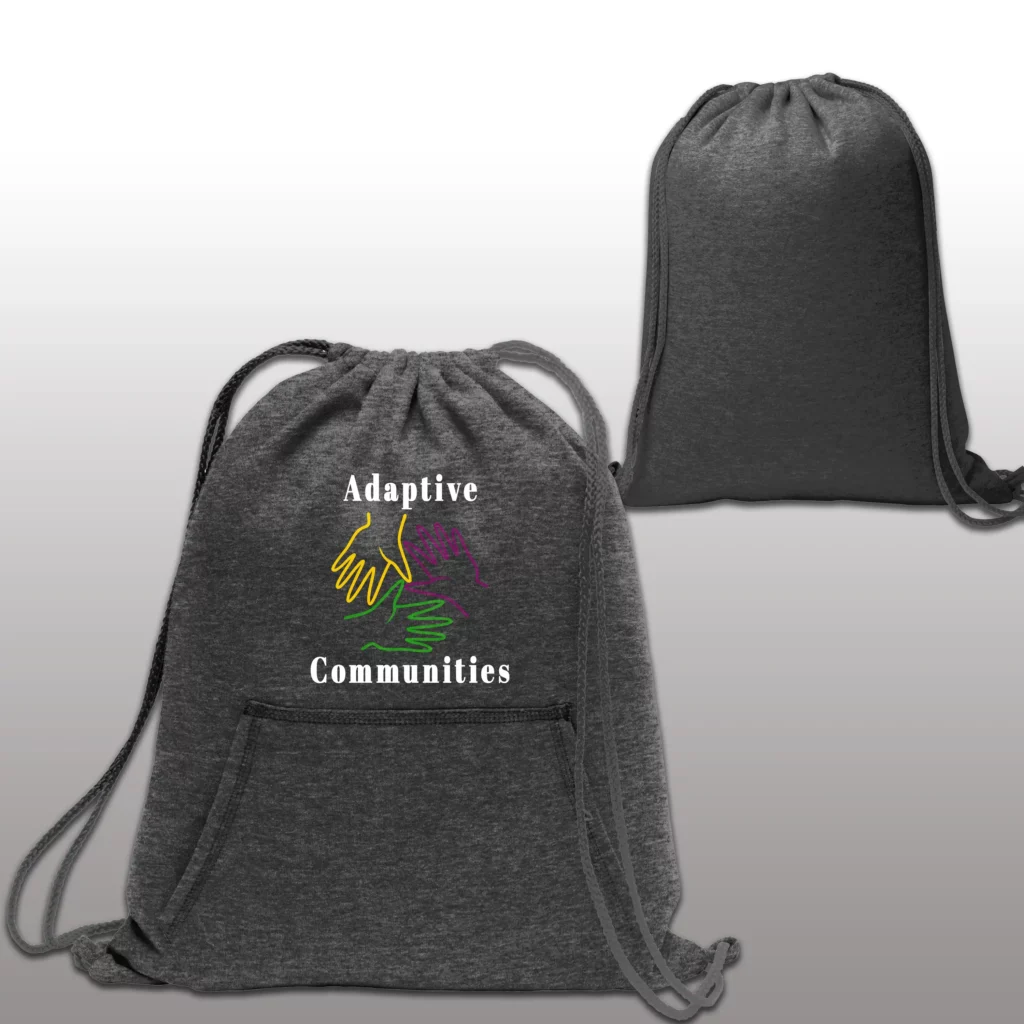 Adaptive Communities Best Drawstring Bag Ever - Dark Heather Gray, One Size Fits Most